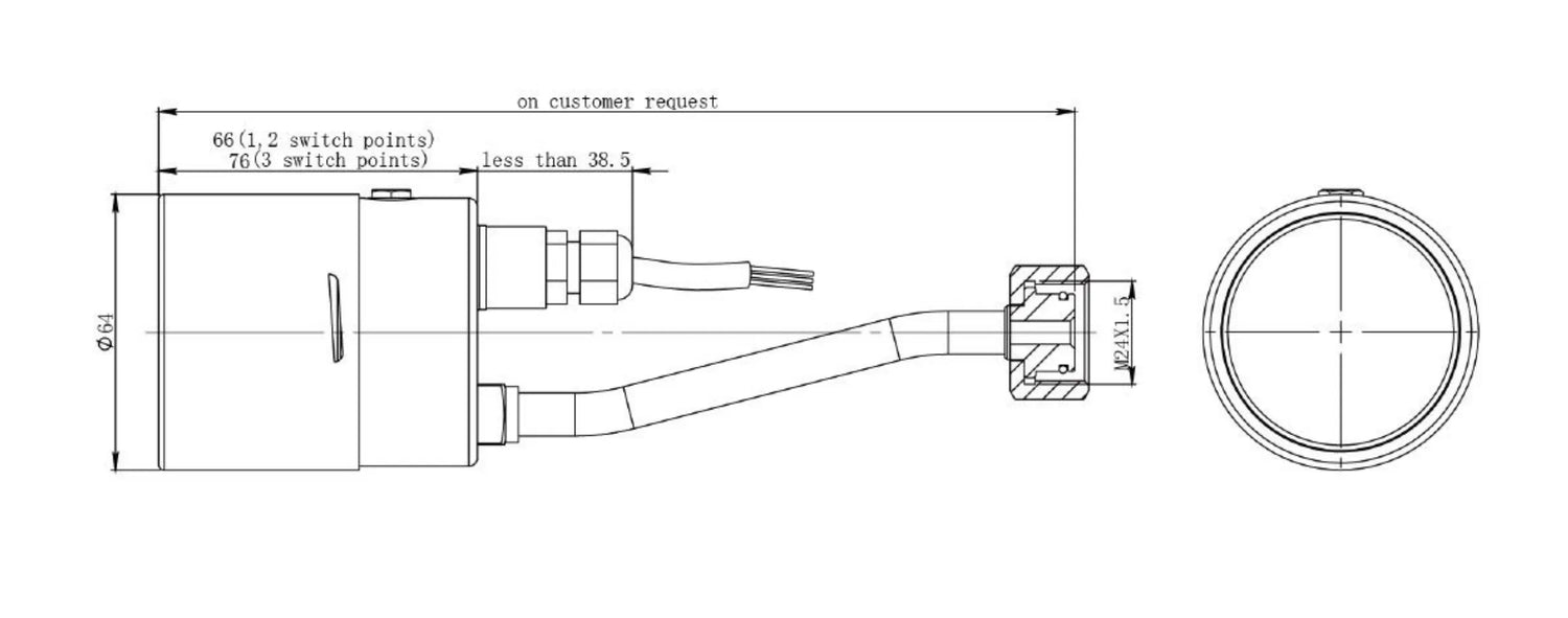 Drawing of SF6 Density Relay