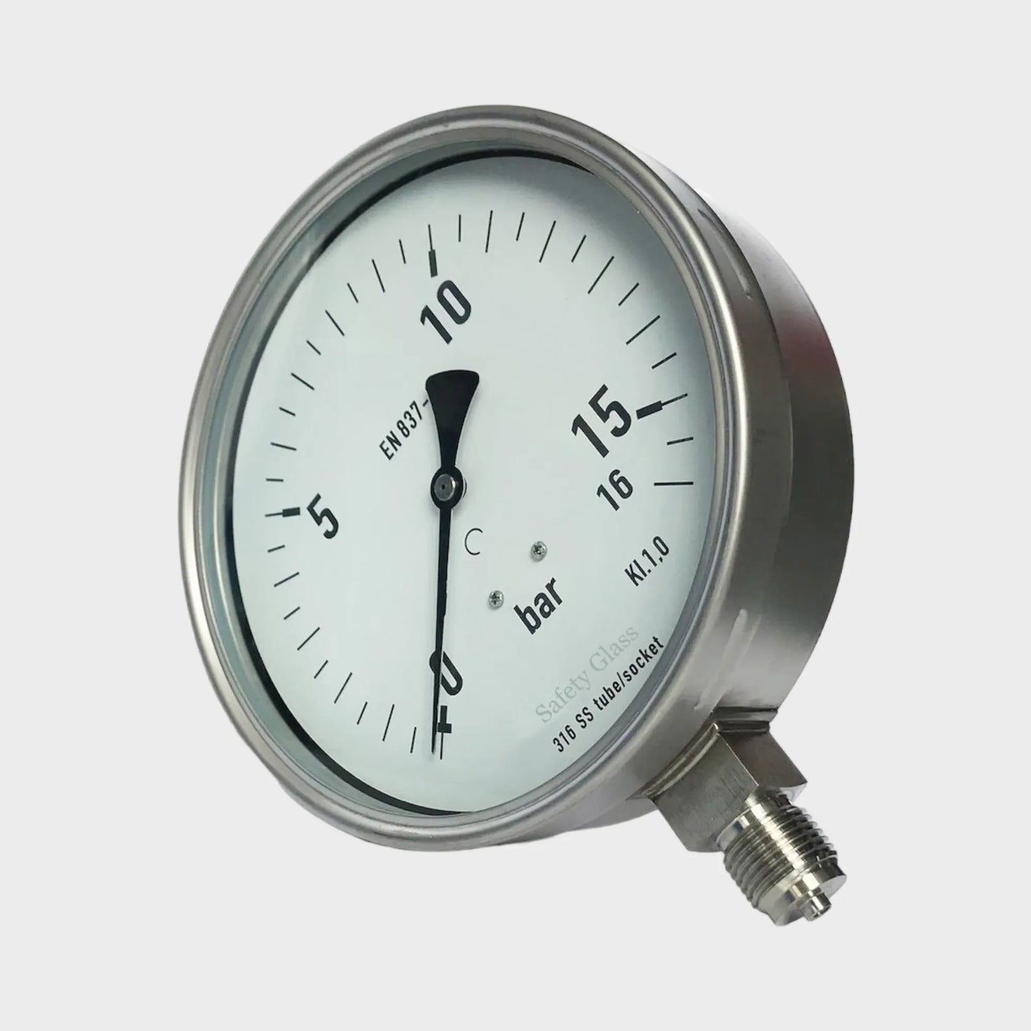 Manometer Gauge 6 Inch Dial Static Pressure Gauge HVAC 316SS Tube