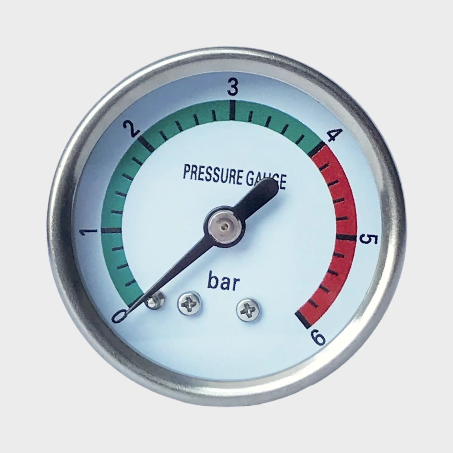 Pressure Gauge On A Boiler Stainless Steel Manometre Bourdon Type