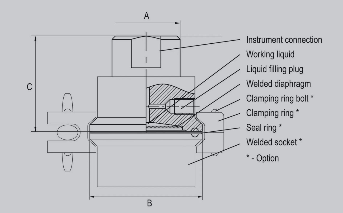 Sanitary Diaphragm Pressure Gauge