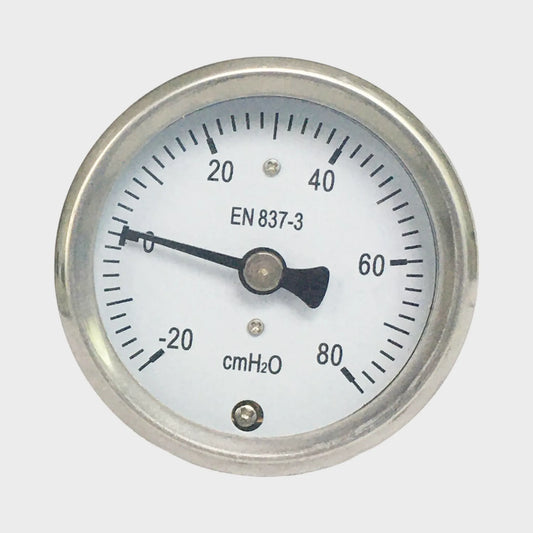 Compressed Air Pressure Gauge 80 cmH20 Gas Manometer