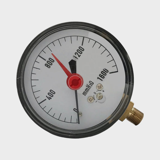 Bellows Type Air Pressure Gauge Dual Needle for Low Pressure System