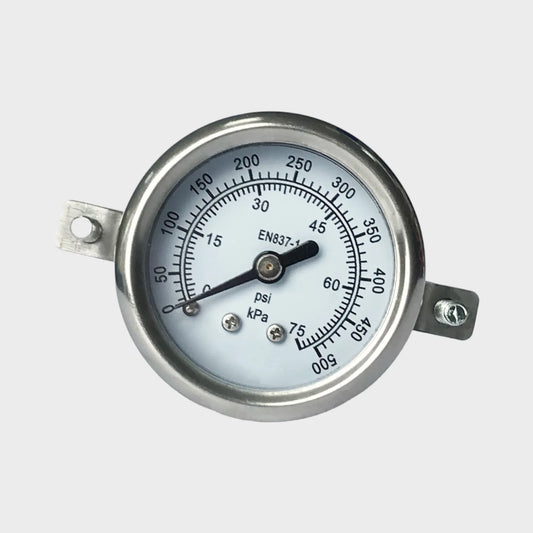 Panel Mounted Pressure Gauge With Bracket 500 Kpa Gas Liquid