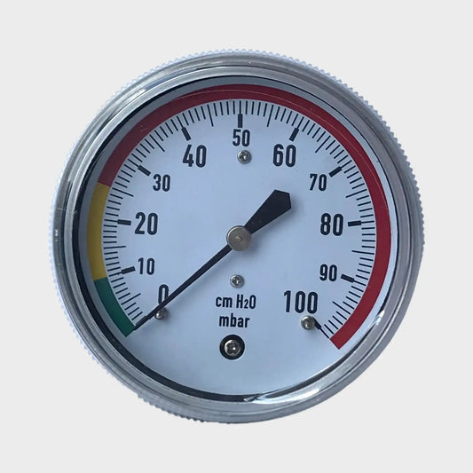 100 cmH2O Capsule Pressure Gauge Meter Screw-in Lens