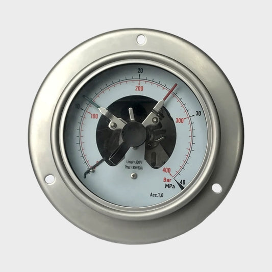Pressure Gauge With Electrical Contact Mounting Flange 3 Hole