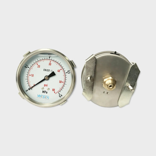 0 to 60 psi Pressure Gauge SS316 Case With Mounting Bracket Glycerin Manometer