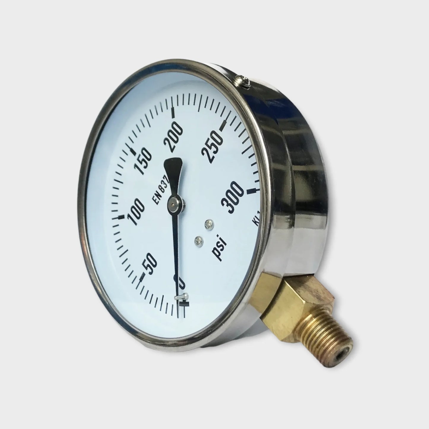 H2O Manometer Brass Air Pressure Gauge-side