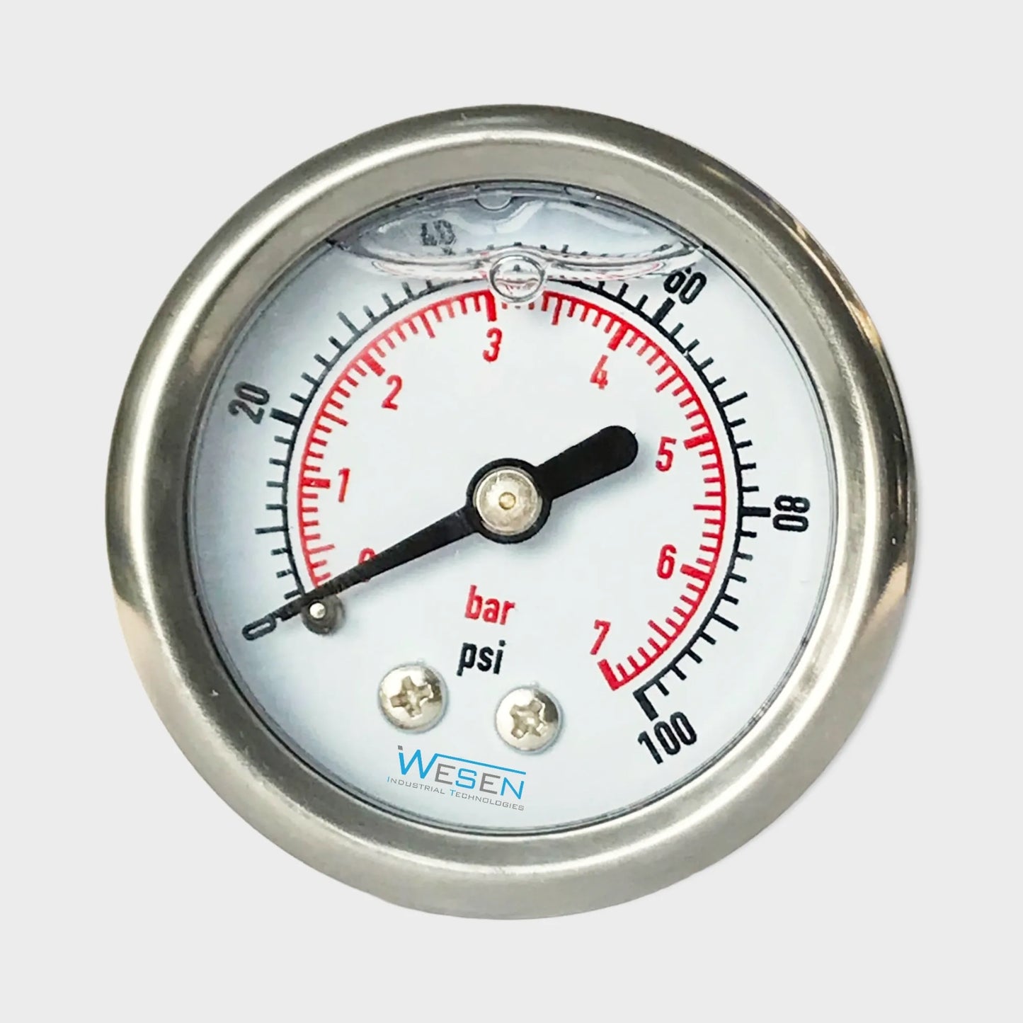 100 Psi Fuel Pressure Gauge 40mm Dial Silicone Oil Filled Center Back Entry
