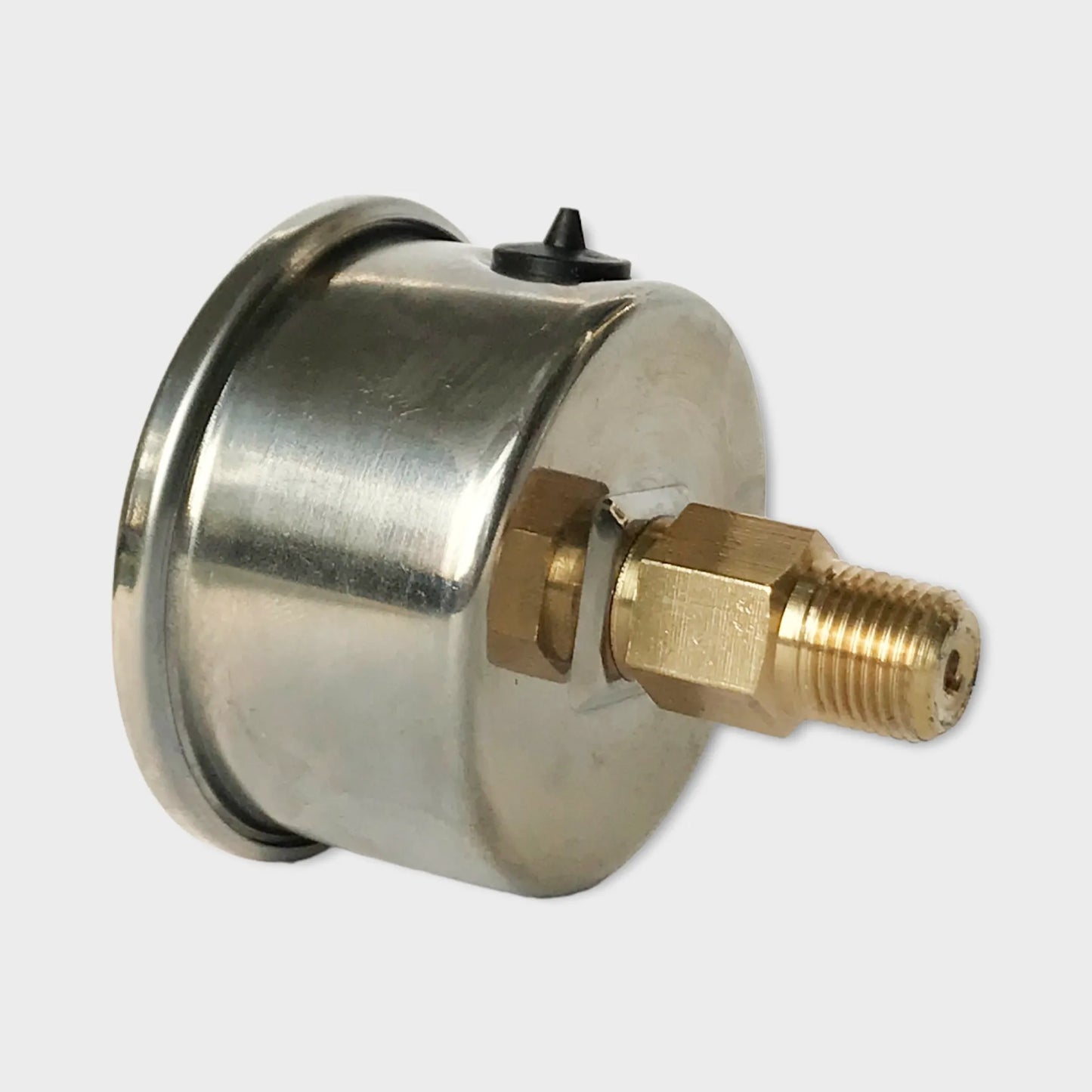 100 Psi Fuel Pressure Gauge 40mmSide View Of Dial Silicone Oil Filled Center Back Entry