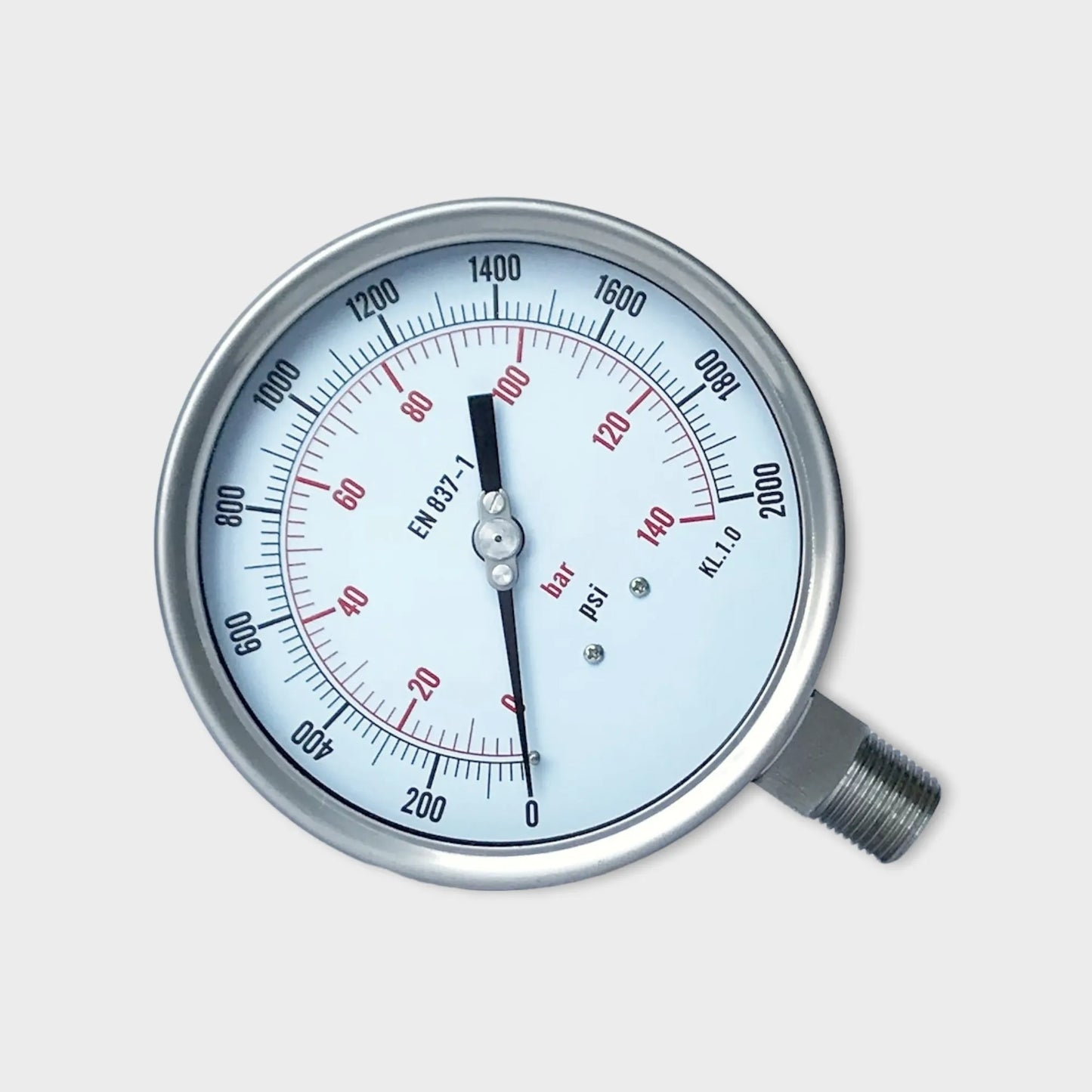 125mm Blowout Back Pressure Gauge 2000 PSI Adjustable Pointer