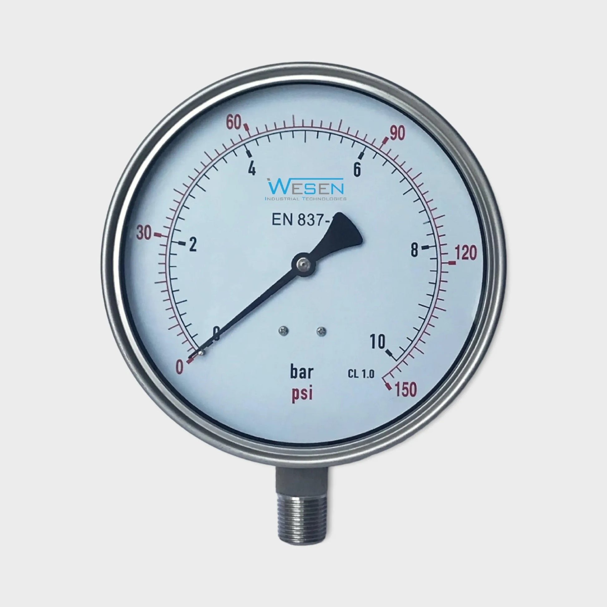150mm Pressure Gauge 10 Bar Quality Manometer Hydraulic SS316