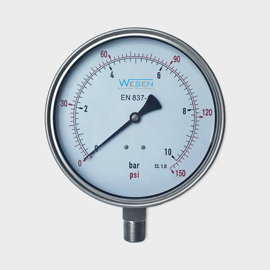 150mm Pressure Gauge 10 Bar Quality Manometer Hydraulic SS316