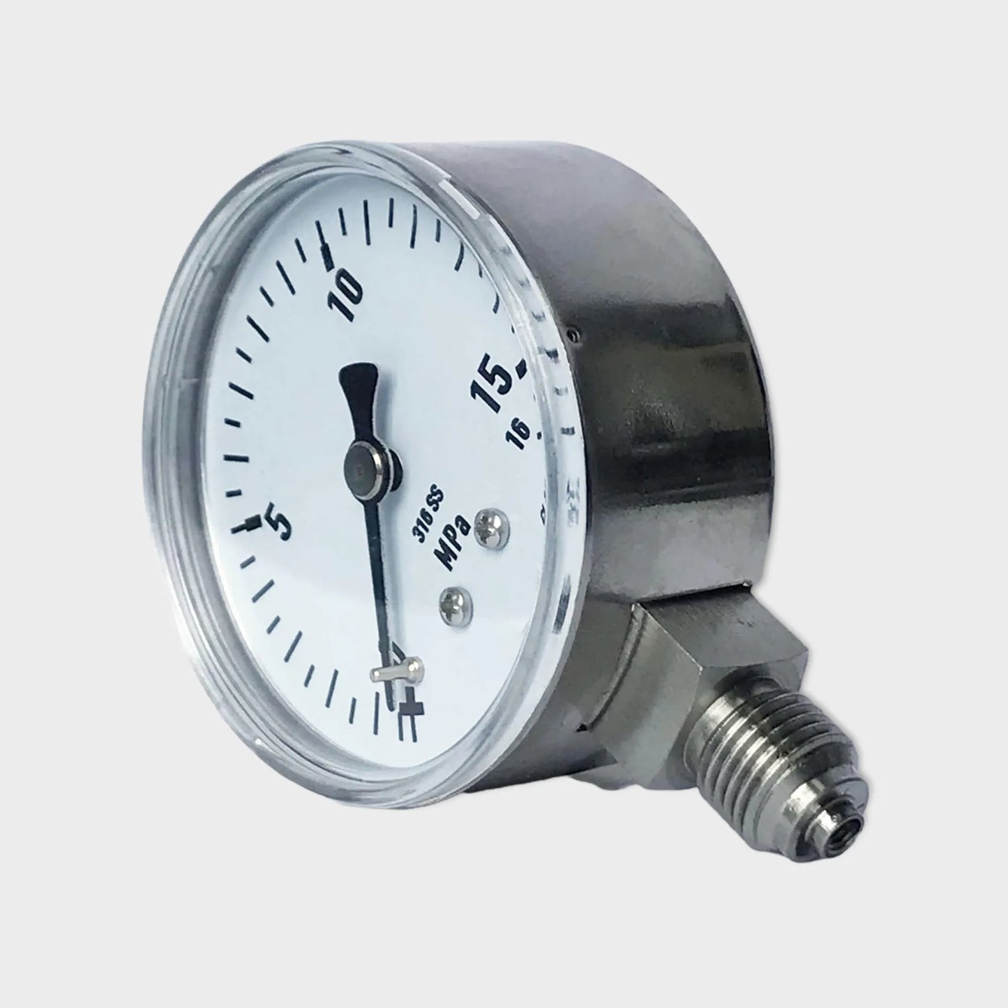 WESEN 63mm dial Gas Pressure Manometer Gauge 316SS wetted parts