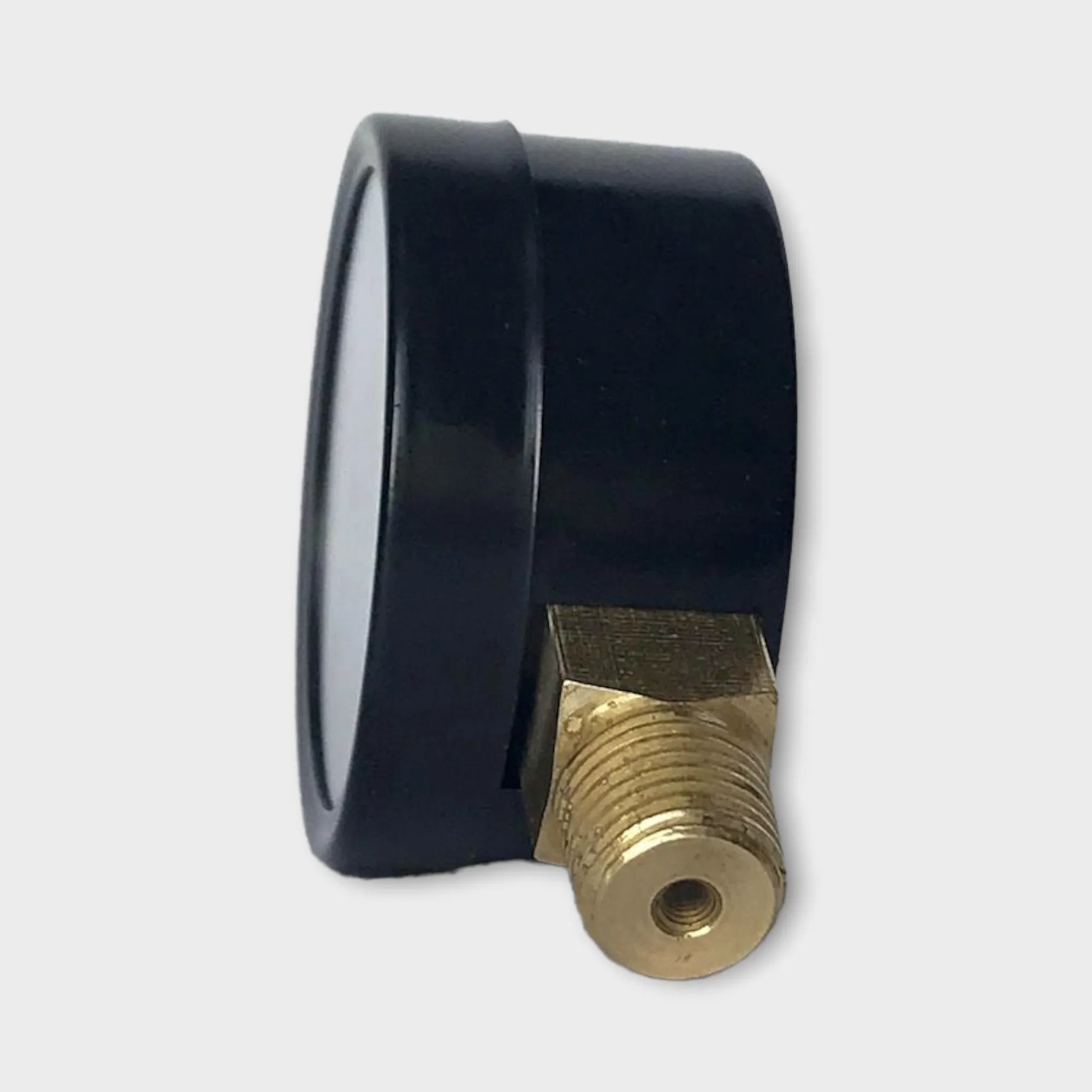 30000 Psi Pressure Gauge With Special Dextral Entry Black Steel Case Side