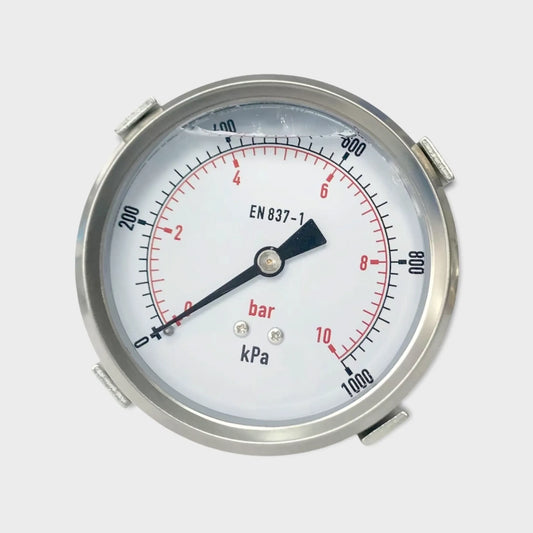 Glycerin Filled Pressure Gauge Manufacturers 10 Bar with Mounting Bracket