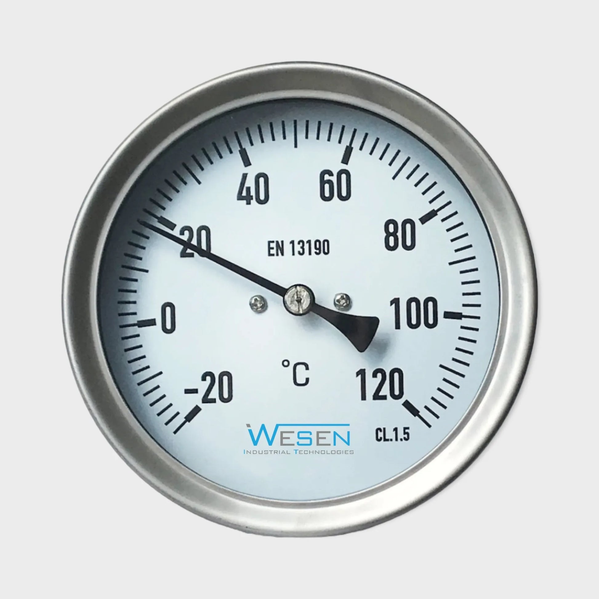 Bimetallic Thermometer Every Angle Mount Stainless Steel 120 C-face