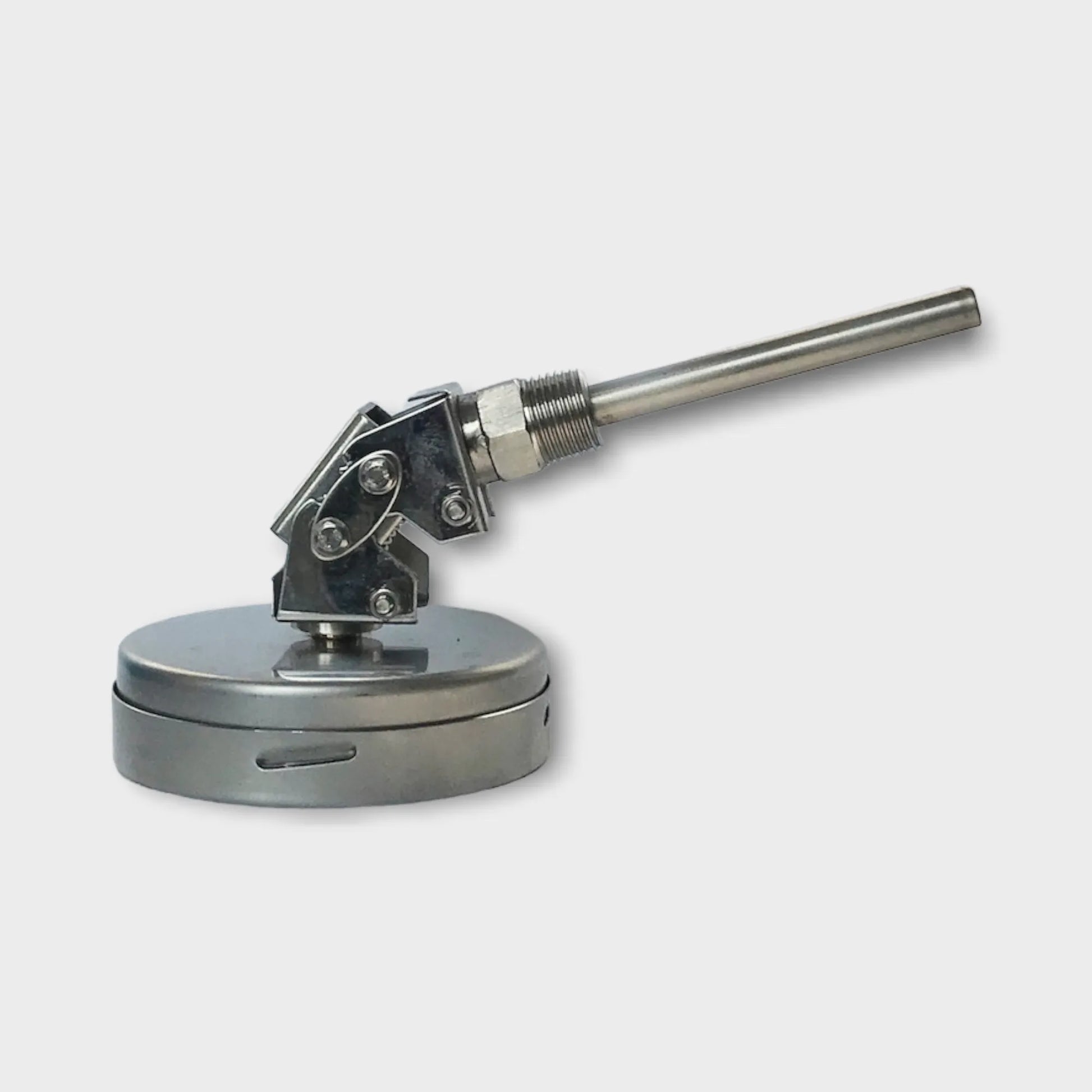 Bimetallic Thermometer Every Angle Mount Stainless Steel 120 C-side