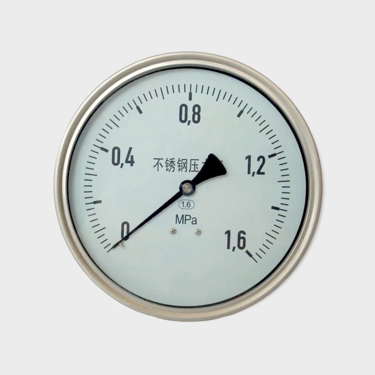 160mm Air Blower Pressure Gauge Lower Back Mounted 1.6 MPA Bayonet