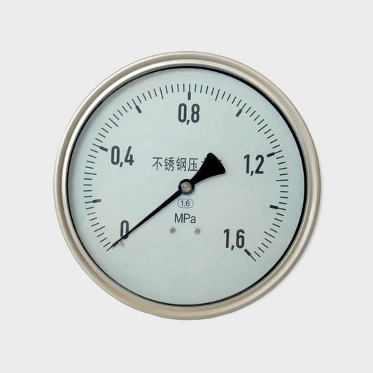 160mm Air Blower Pressure Gauge Lower Back Mounted 1.6 MPA Bayonet
