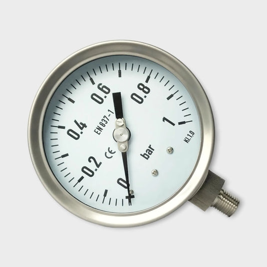 Pressure Gauge On Well Pump 100mm SS316 Manometer For Gas
