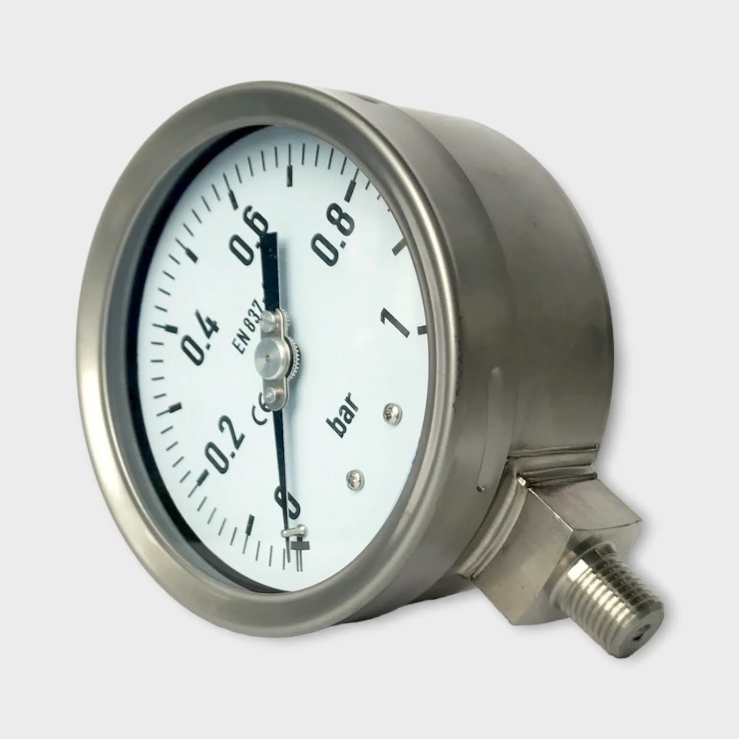 Pressure Gauge On Well Pump 100mm SS316 Manometer For Gas Side Look