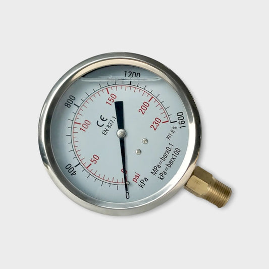 100mm Glycerin Filled Pressure Gauge Manufacturing 1600 kPa
