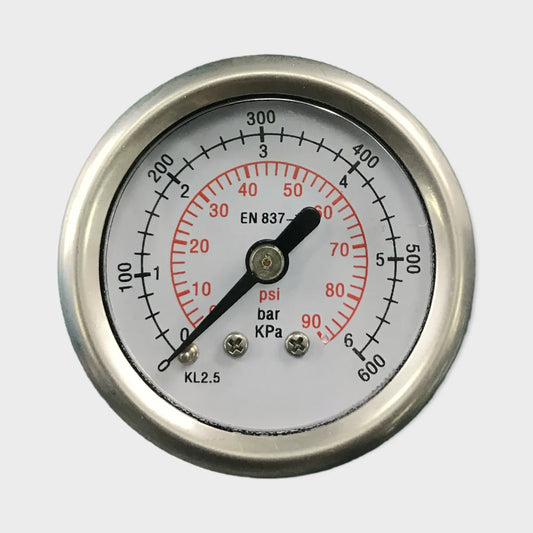 Air Supply Pressure Gauge 0 6 Bar Back Entry Analogue Manometer