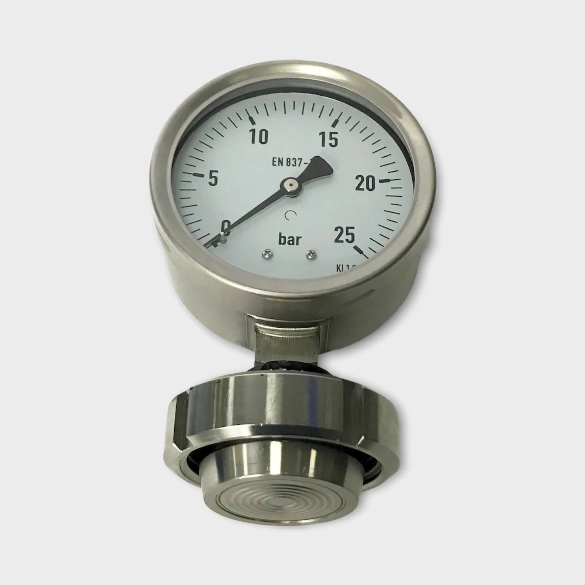 100mm Bourdon Diaphragm Pressure Gauge 25 bar Lower Stainless Steel Material-back