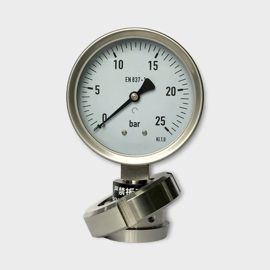 100mm Bourdon Diaphragm Pressure Gauge 25 bar Lower Stainless Steel Material1