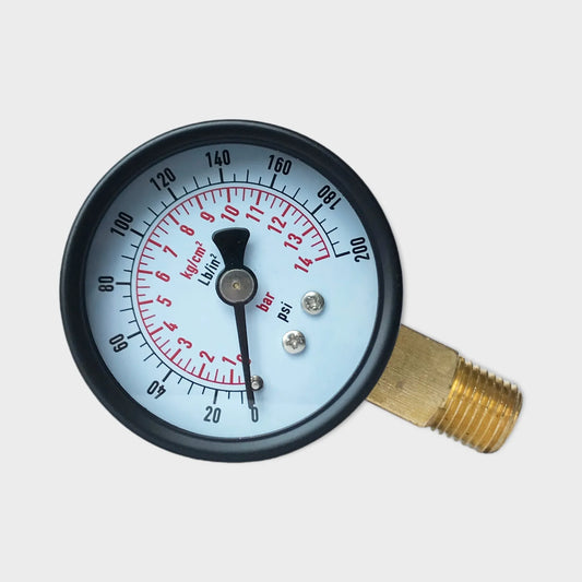 Cheap Water Pressure Gauge Dual Scale Utility Manometer 200 Psi 14 Bar