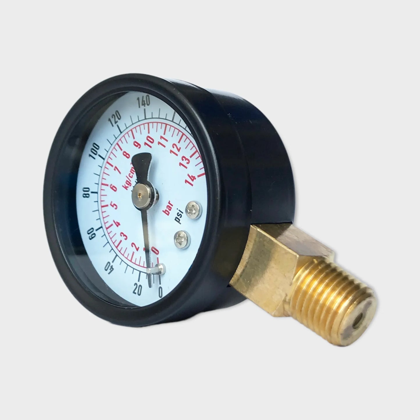 Cheap Water Pressure Gauge Dual Scale Utility Manometer 200 Psi 14 Bar Side