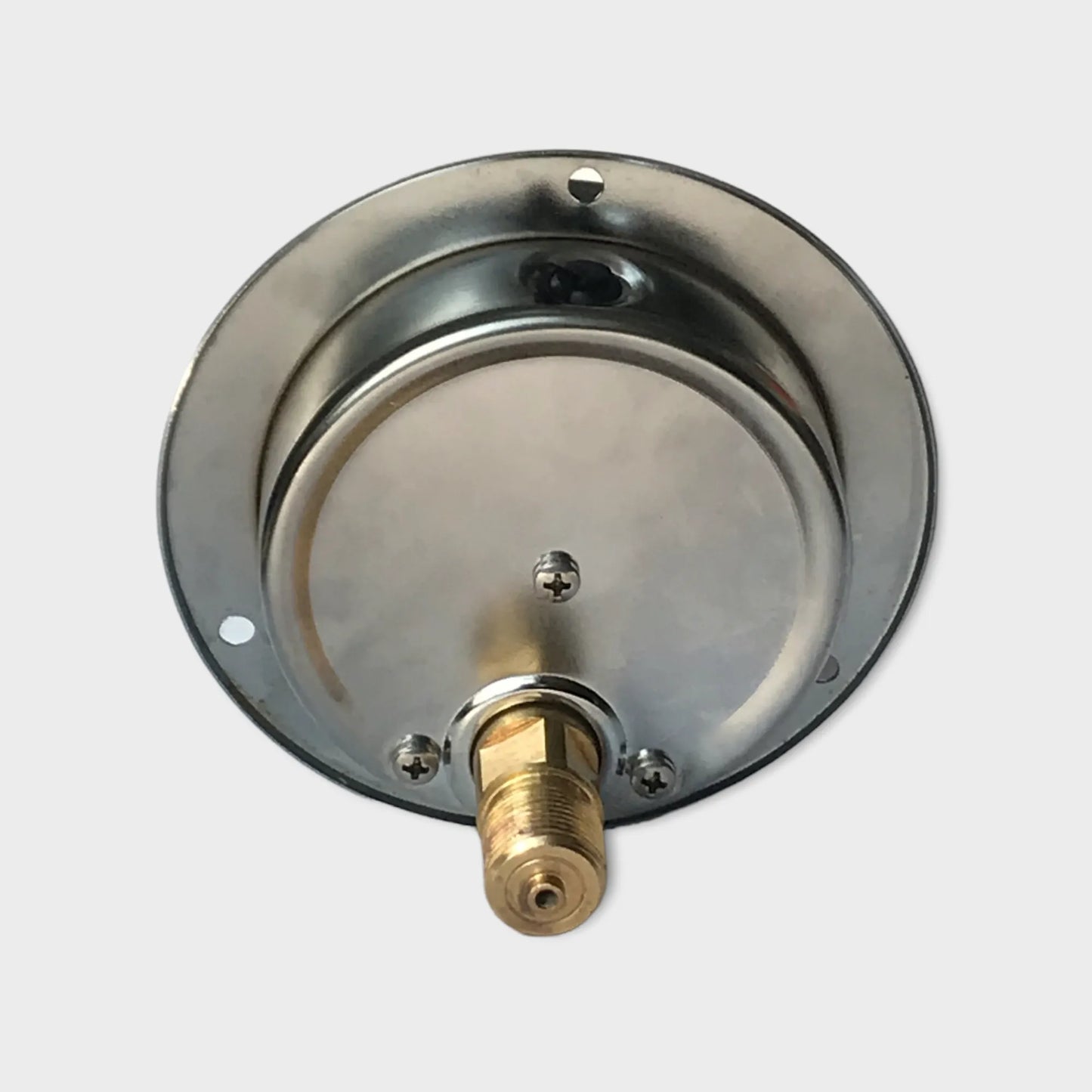 100mm Lower Back Mount Pressure Gauge Chromed Steel Case Flow Manometer-back