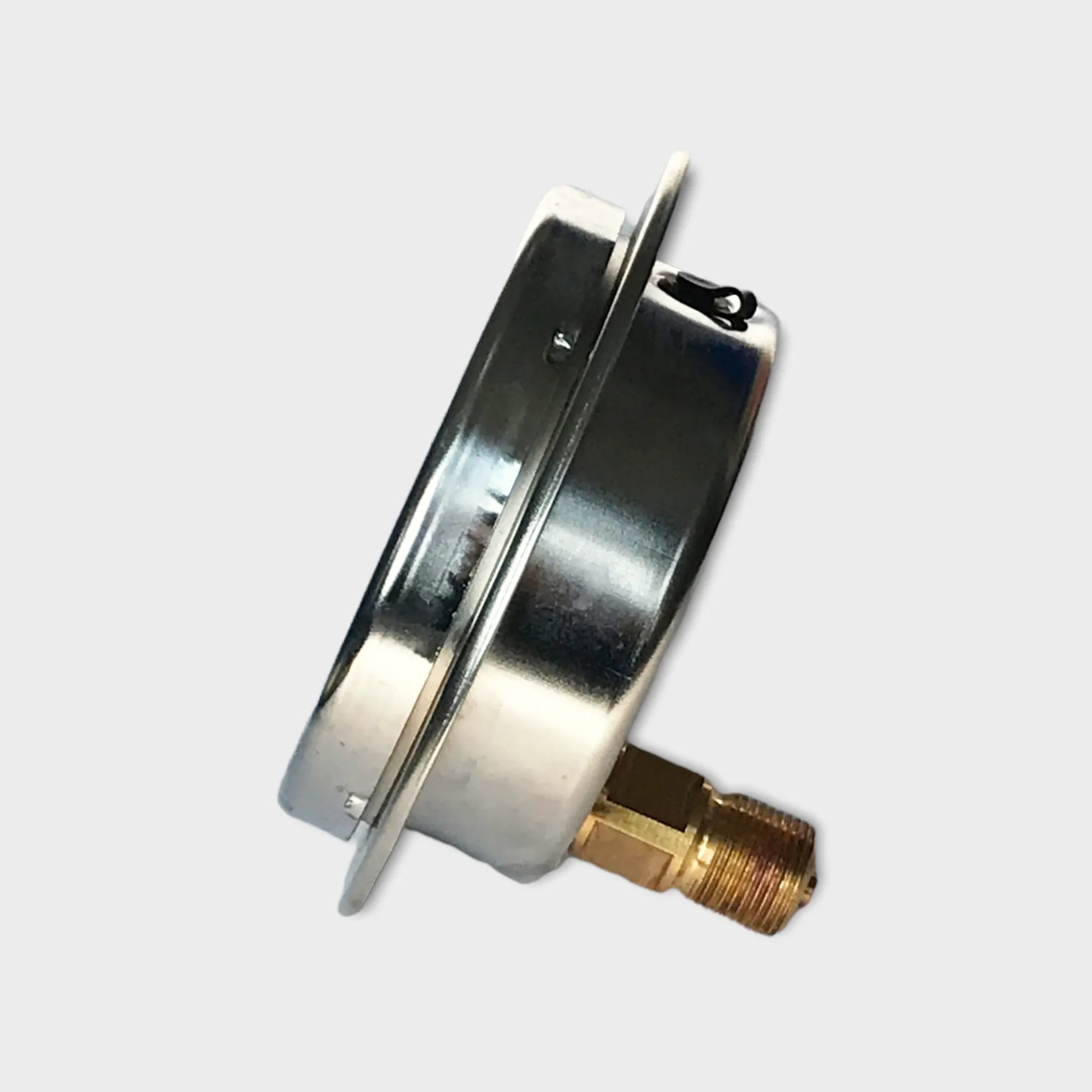 100mm Lower Back Mount Pressure Gauge Chromed Steel Case Flow Manometer-side