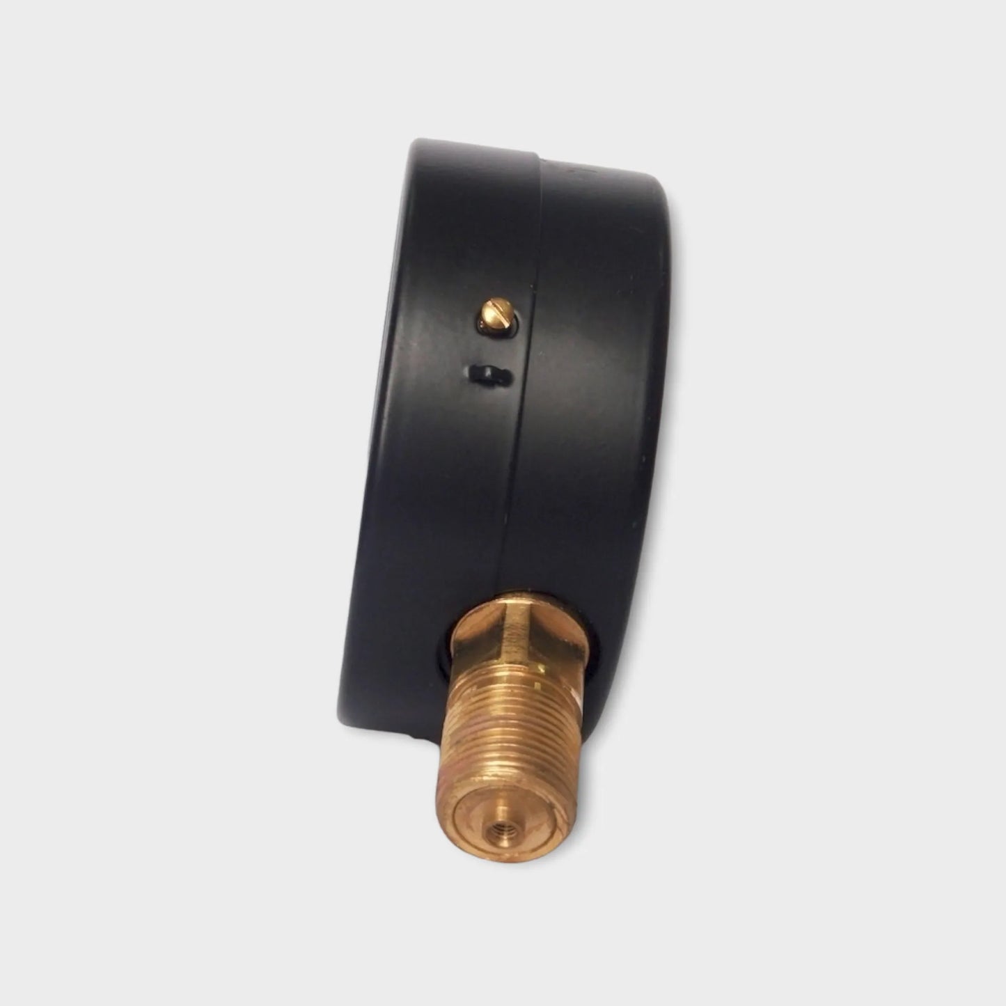 100mm Lower Mount Black Painted Steel Pressure Gauge 1 MPa-side