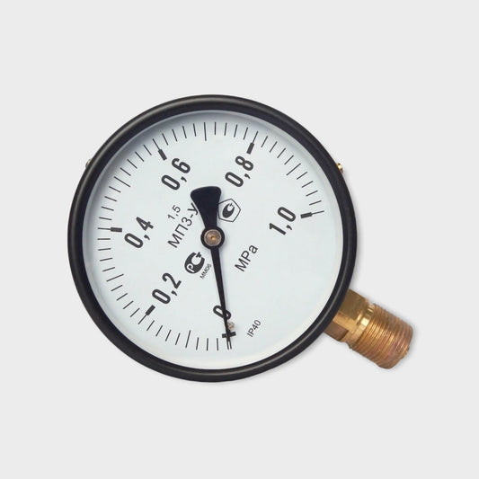100mm Lower Mount Black Painted Steel Pressure Gauge 1 MPa