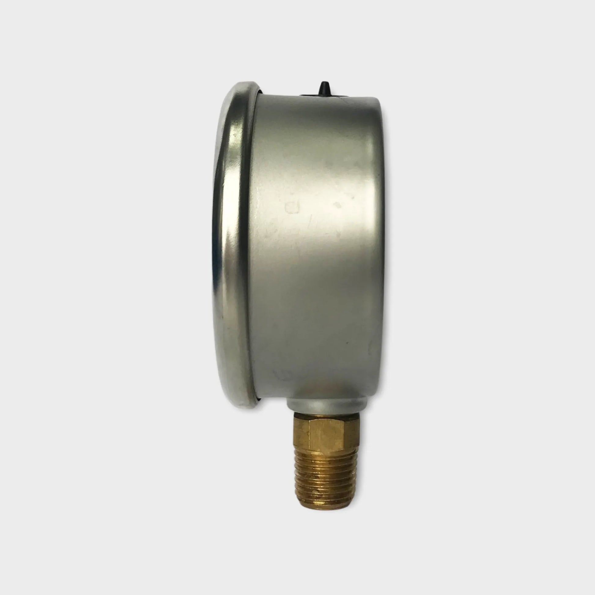 1/4 NPT Pressure Gauge Glycerin filled Lower Mount Flow Manometer side view