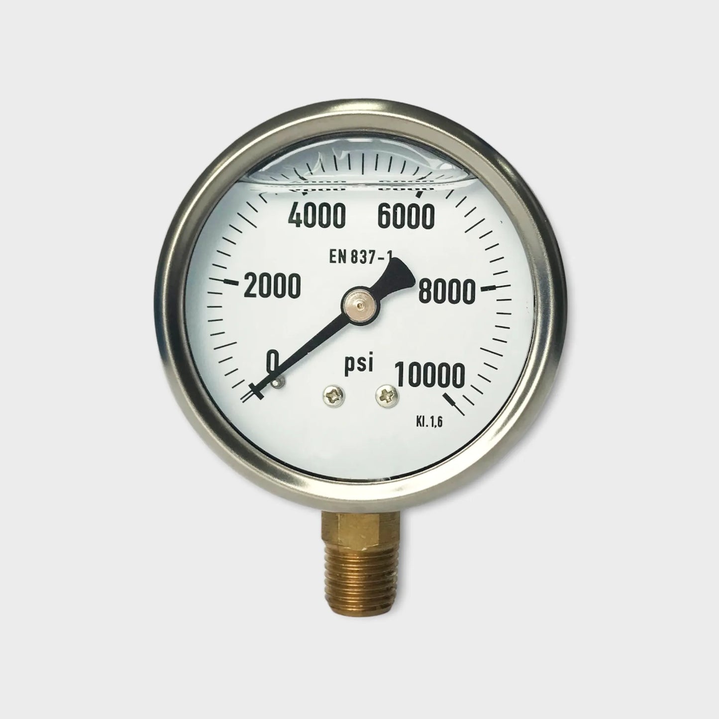 1/4 NPT Pressure Gauge Glycerin filled Lower Mount Flow Manometer