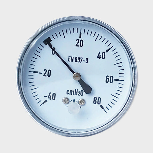 Low Pressure Gauge cmH2O Boiler Pressure Gauge Chromed Steel Case