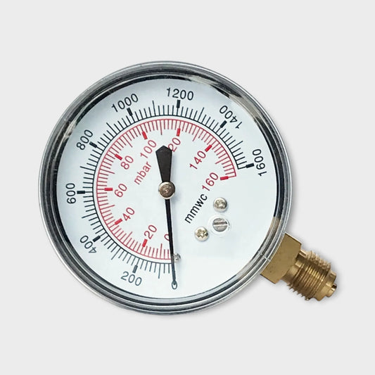 63MM Low Pressure Gauge 160 mbar Cheap Manometer 1/4 NPT