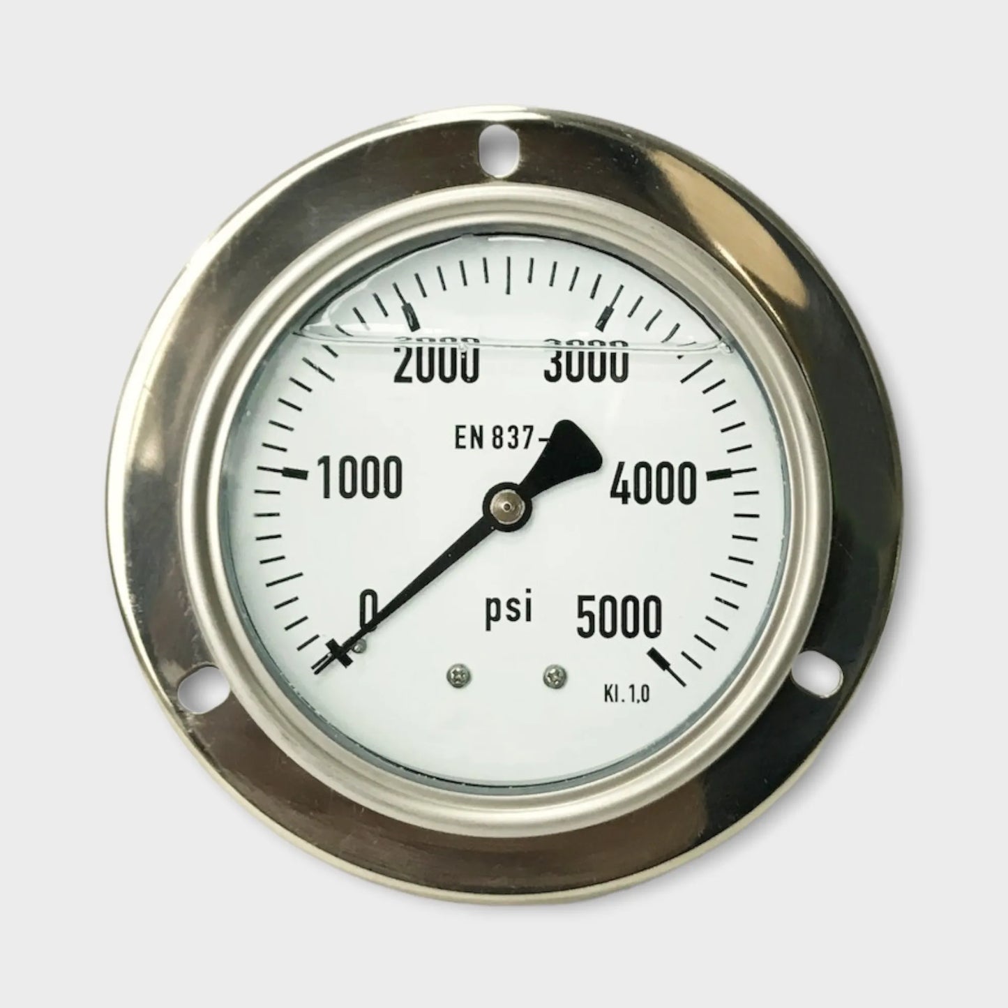 Manometer 5000 psi Lower Back Connection 100mm Pressure Gauge Flange