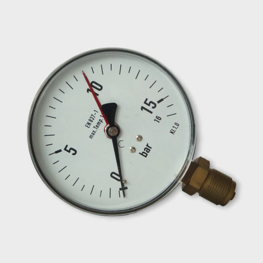 16 Bar Utility Manometer Bourdon Pressure Gauge 1/2 NPT KL1.0