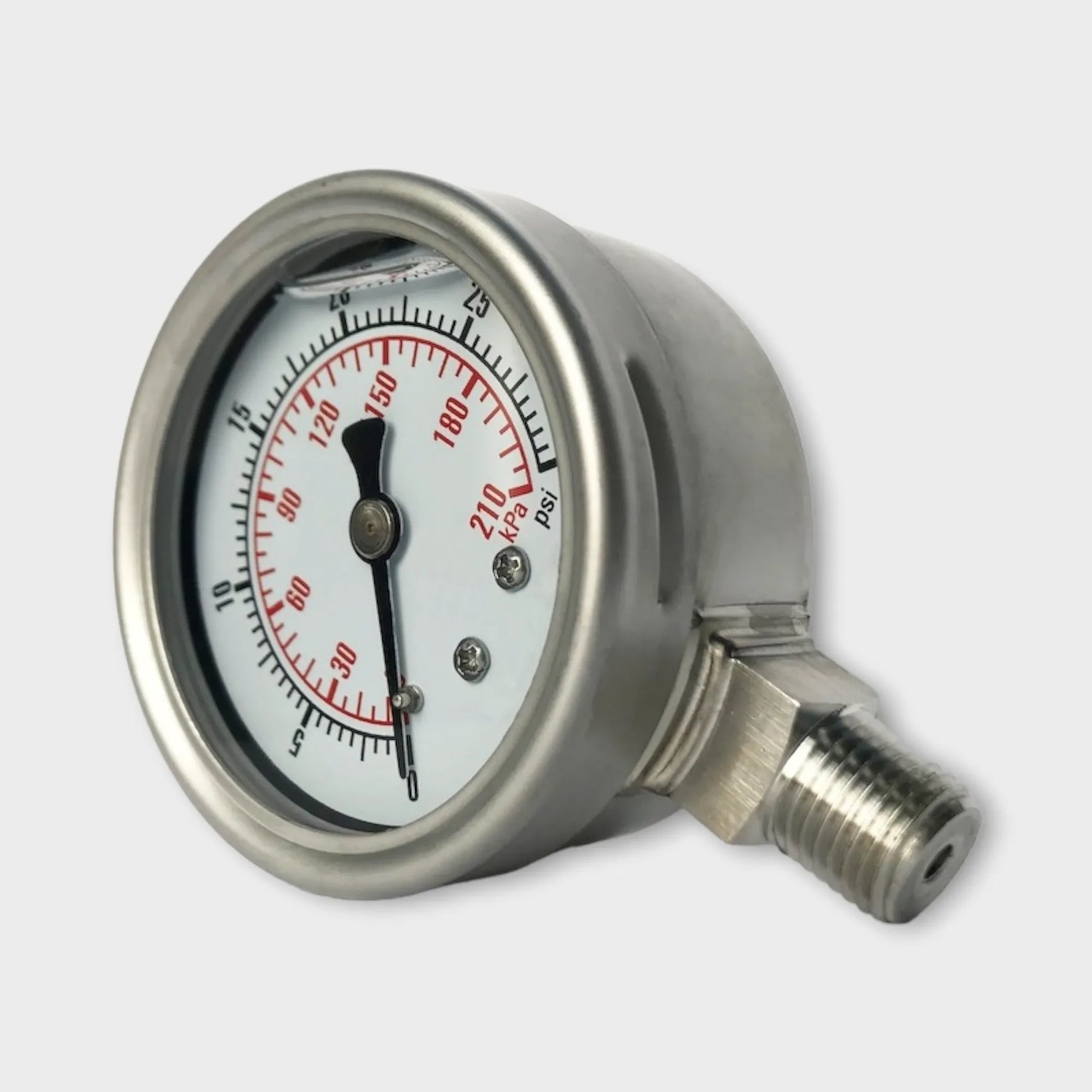 Radial Mount Manometer HVAC 30 PSI Pressure Gauge Liquid Filled-1