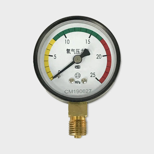Manometer Oxygen System 63mm Dial 25 MPa Use No Oil