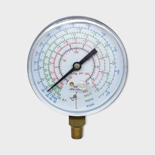80mm Manometer Refrigeration Lower Mount R22 Pressure Gauge Brass