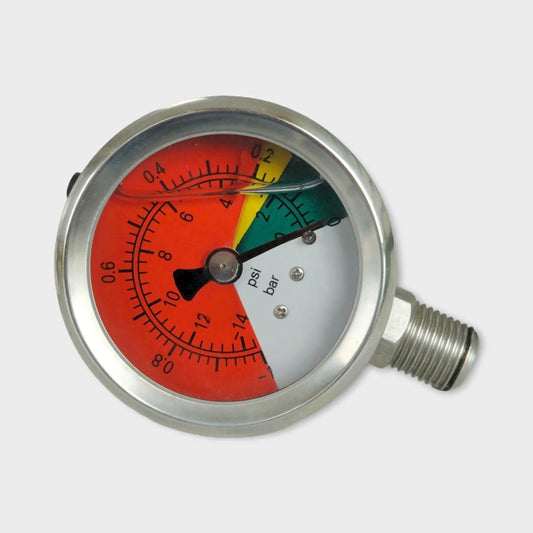 SS pressure gauge with glycerin filled