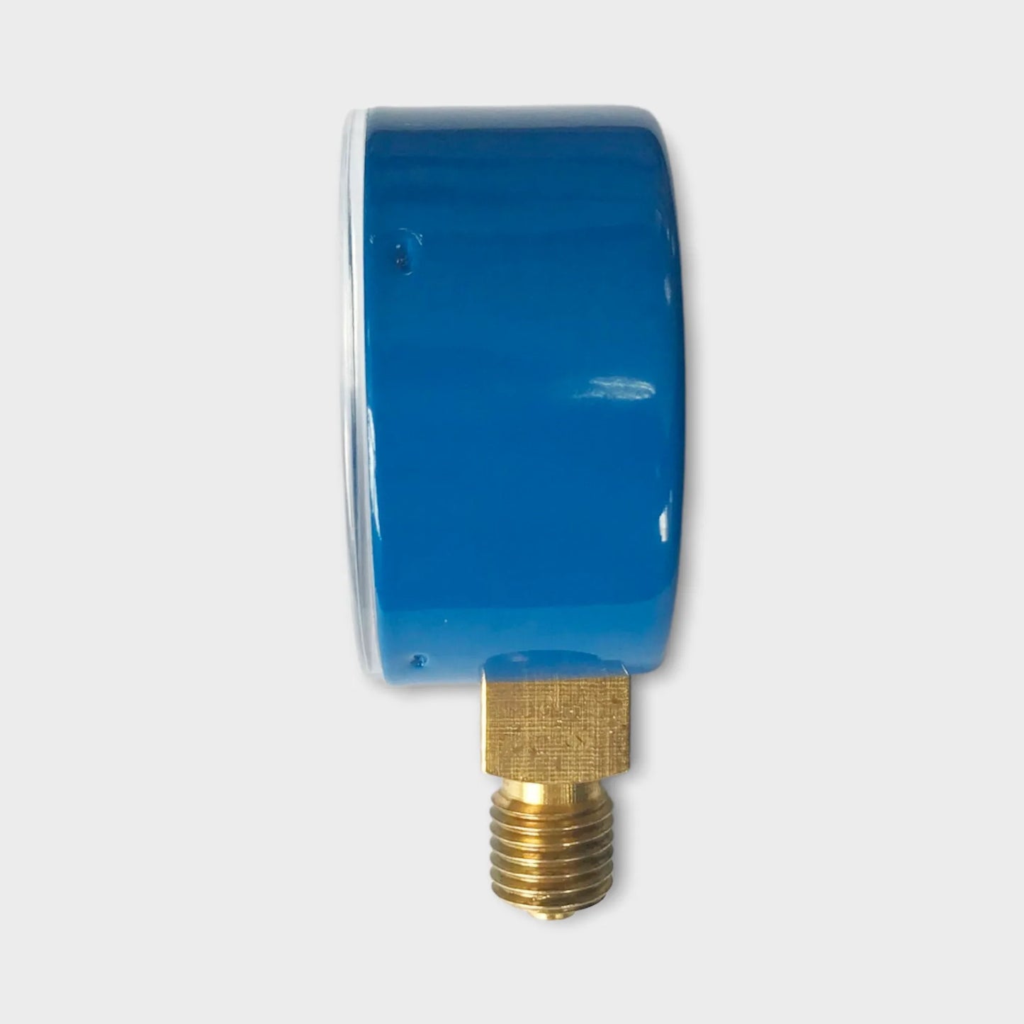 Oxygen Regulator Pressure Gauge Blue Painted Steel Case EN837-1-side1