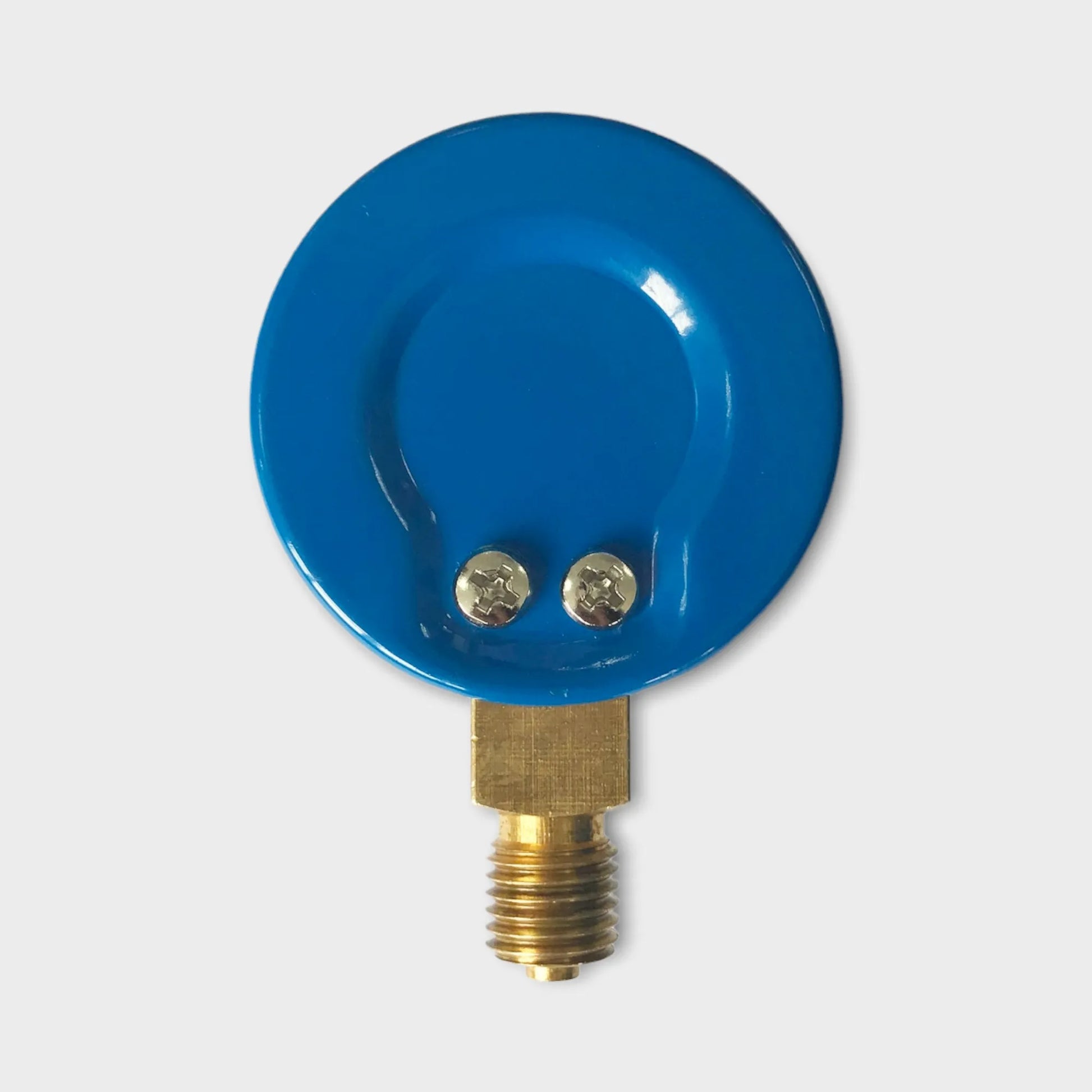 Oxygen Regulator Pressure Gauge Blue Painted Steel Case EN837-1-back view