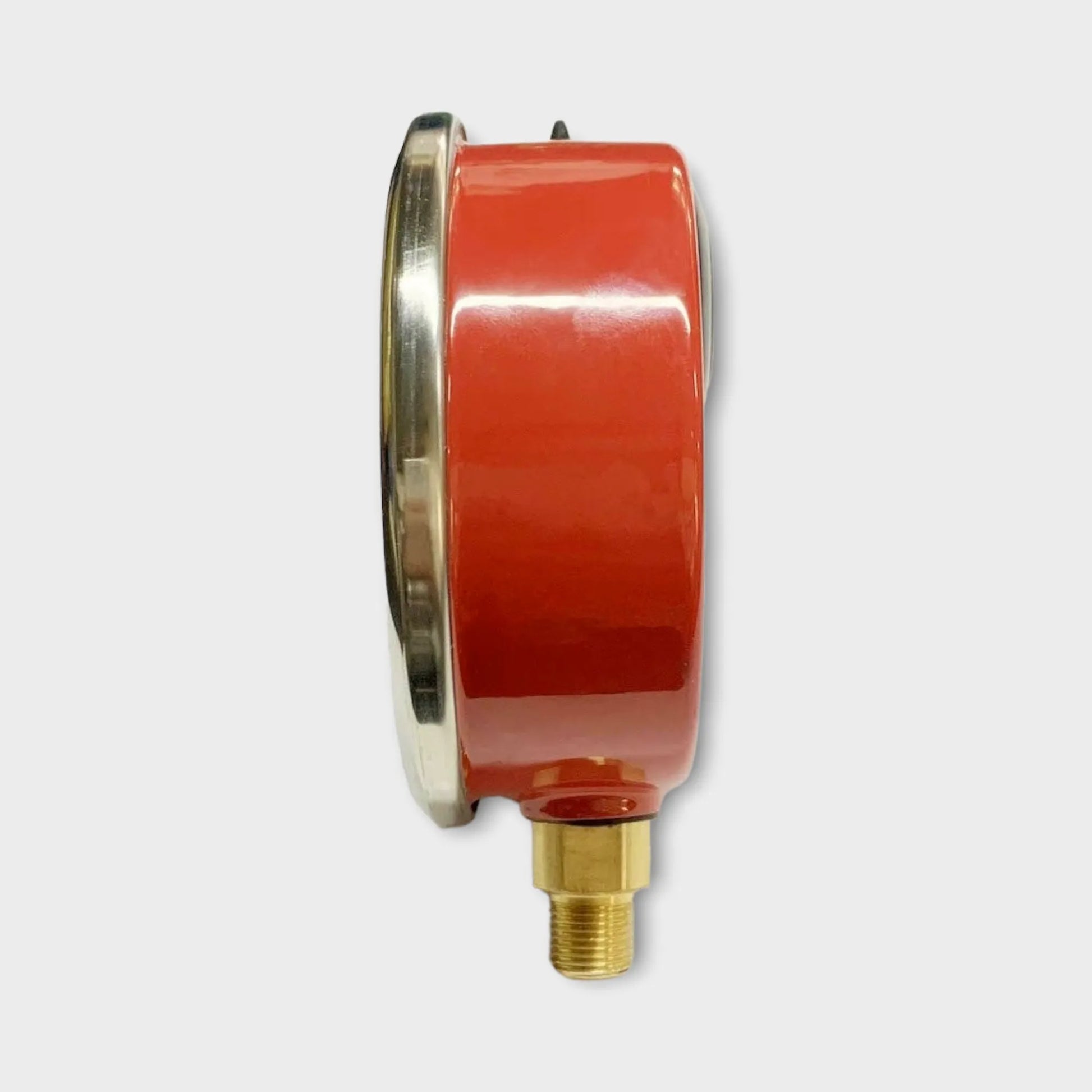 R407C Pressure Gauge Red Painted Case With Liquid Filled Radial Mount Manometer-side