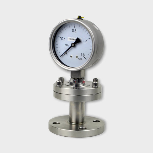 Sealed Diaphragm Pressure Gauge Flange Mount All Stainless Steel