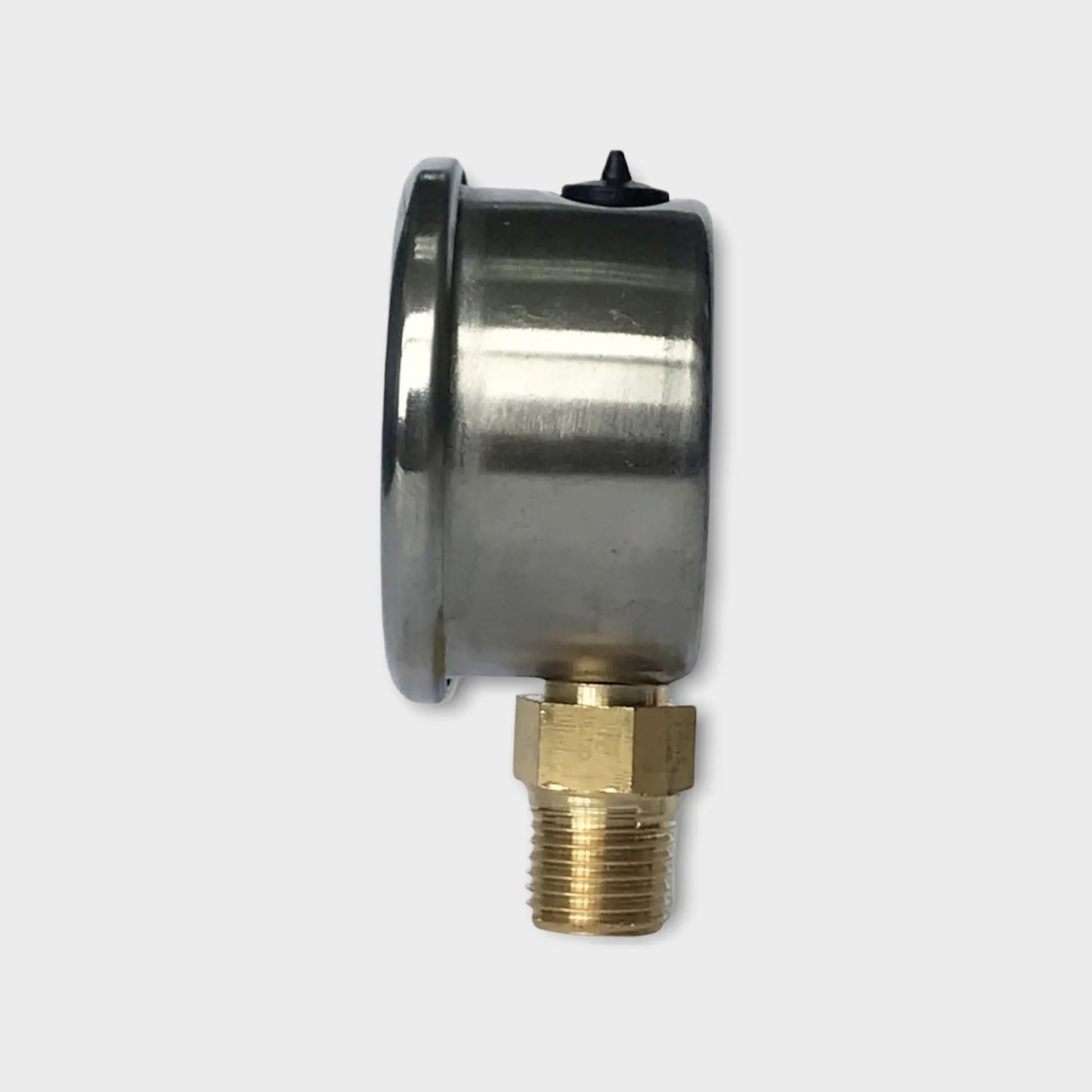 stainless steel pressure gauge side view
